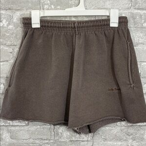 Women’s Brown Elastic-Waist Casual Shorts